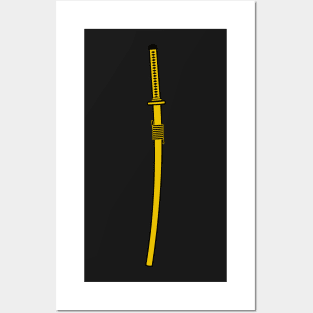 katana (gold) Posters and Art